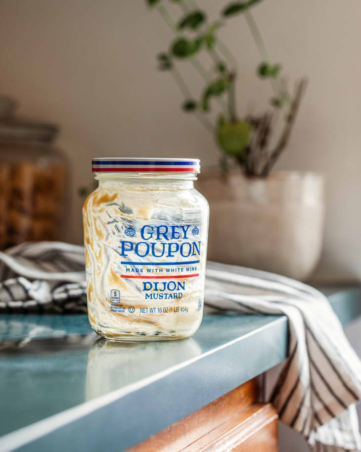 Use an AlmostEmpty Mustard Jar to Make a Vinaigrette The Kitchn